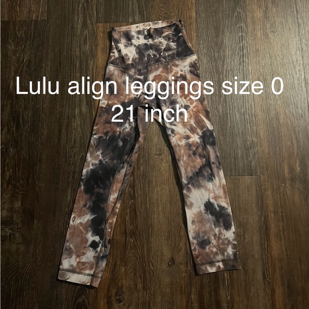 Lululemon Athletica Brown and Black Leggings High-Waisted Nulu